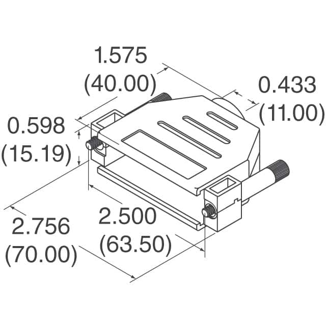 973-037-010R011 NorComp Inc.  Capots de connecteurs D-Sub en forme de D